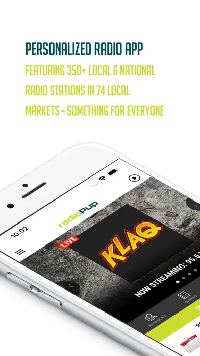 ภาพหน้าจอของ radioPup: Live & Local Radio