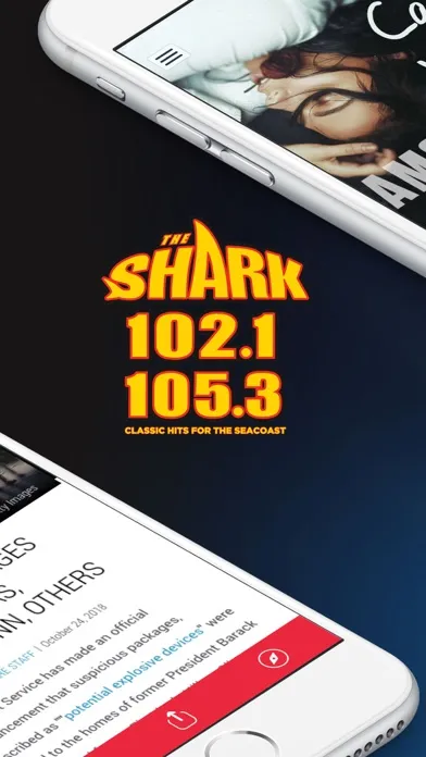 Скриншоты 102.1 & 105.3 The Shark Radio