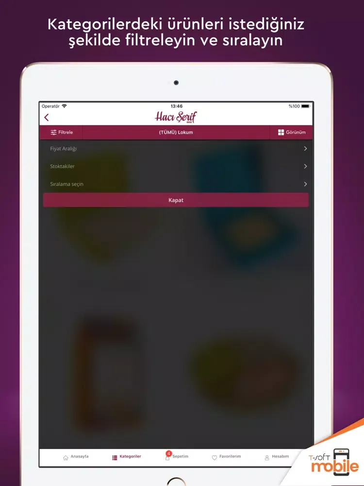 Tangkapan skrin Hacı Şerif Online Shopping iPad 