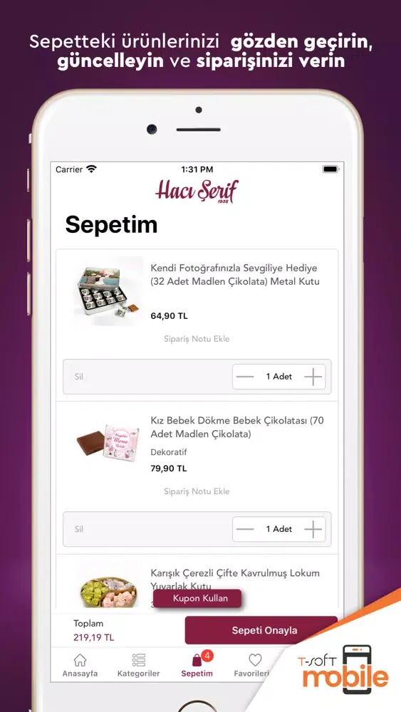Tangkapan skrin Hacı Şerif Online Shopping