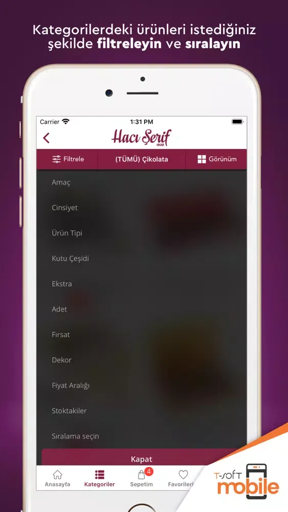 Tangkapan skrin Hacı Şerif Online Shopping