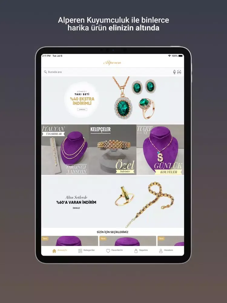 Alperen Kuyumculuk iPad  Ekran Görüntüleri