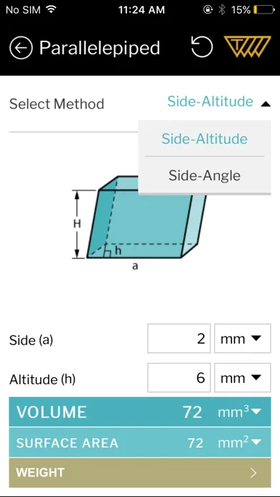 Captures d'écran de Area Volume Calculator