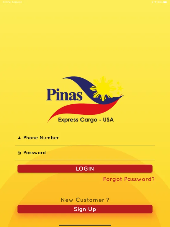 Zrzuty ekranu Pinas Express Cargo USA iPad 