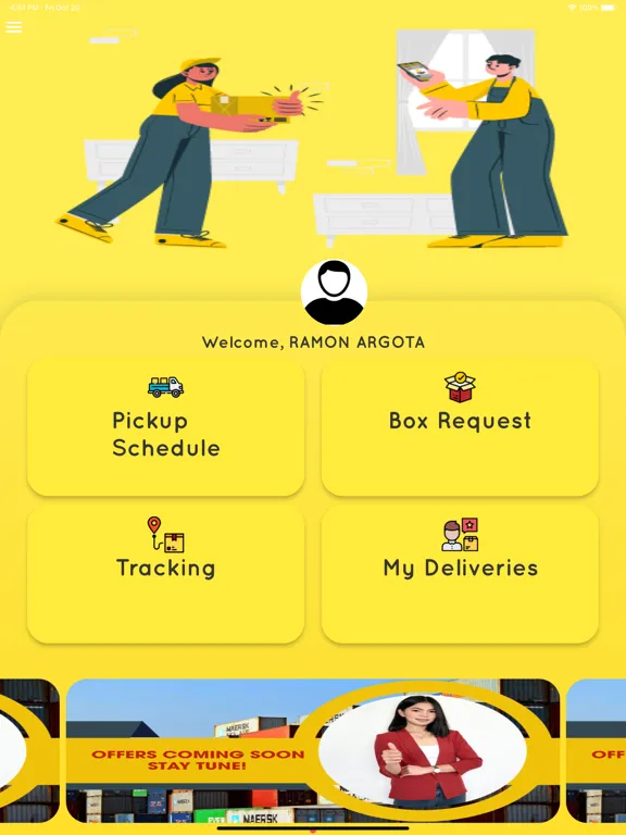Zrzuty ekranu Pinas Express Cargo USA iPad 