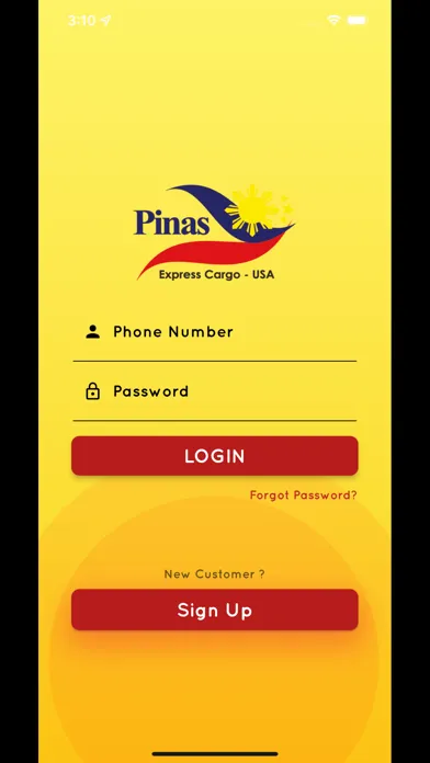 Zrzuty ekranu Pinas Express Cargo USA