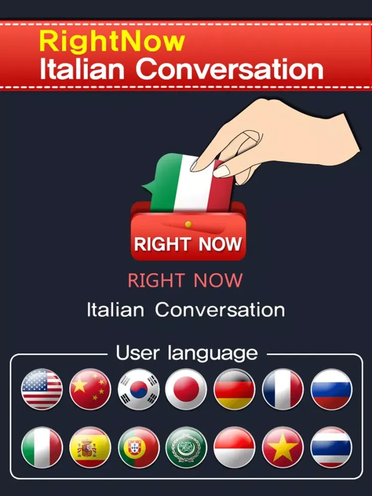 Ảnh chụp màn hình của RightNow Italian Conversation iPad 