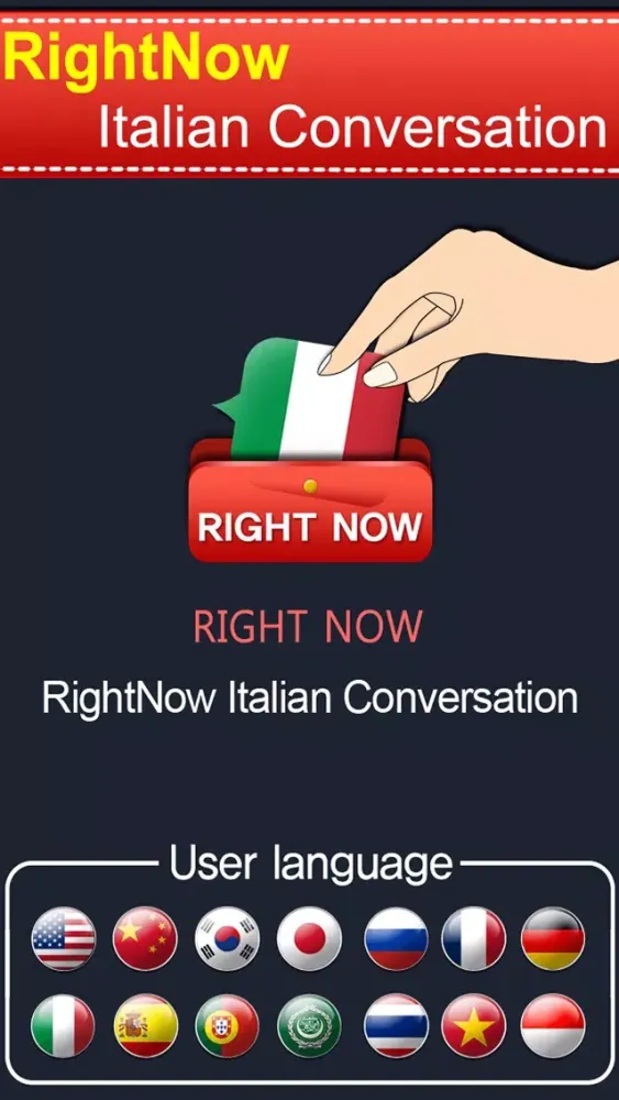 Ảnh chụp màn hình của RightNow Italian Conversation
