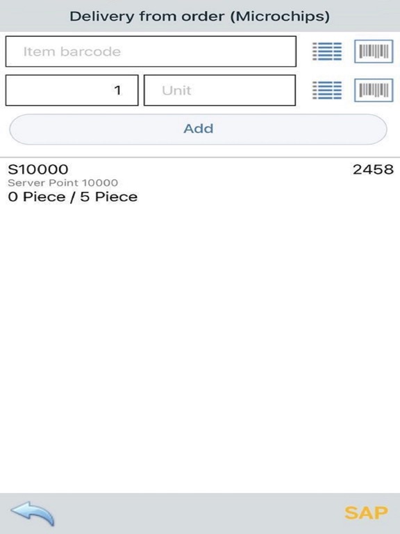 Tangkapan skrin TST WMS for SAP Business One iPad 