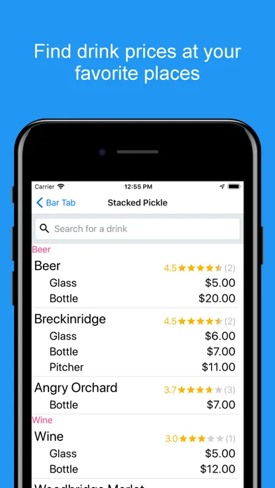 Bar Tab — Drink Price Finder স্ক্রিনশট