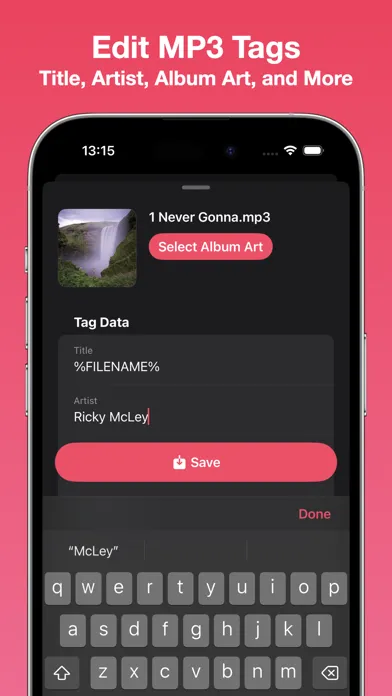 Captures d'écran de Tunetag MP3 Tag Editor