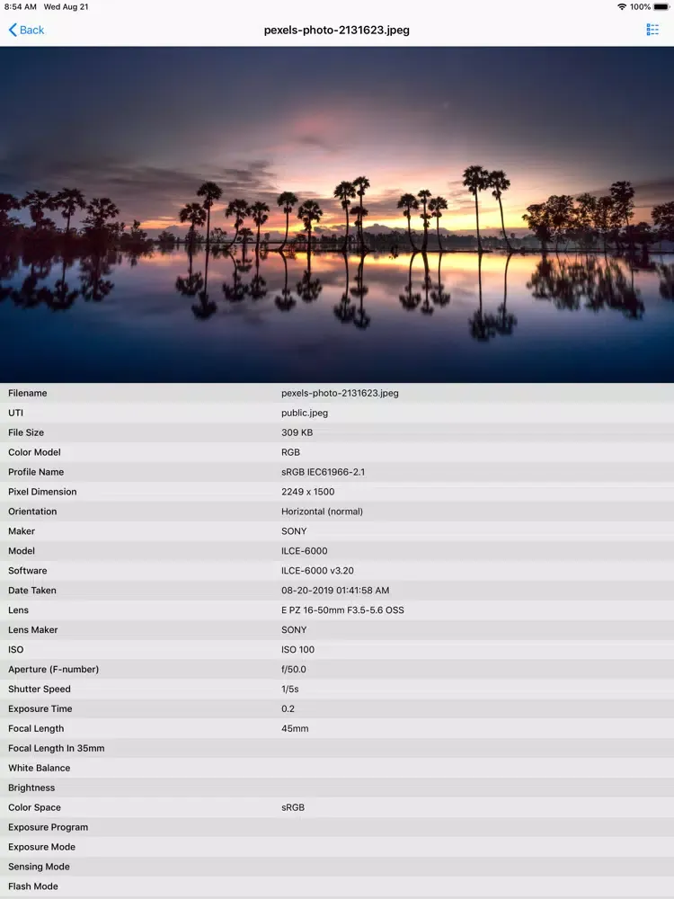 Screenshot di Mexif - Image Metadata Viewer iPad 