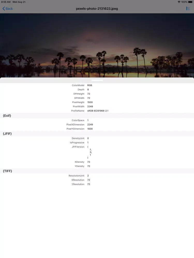 Screenshot di Mexif - Image Metadata Viewer iPad 