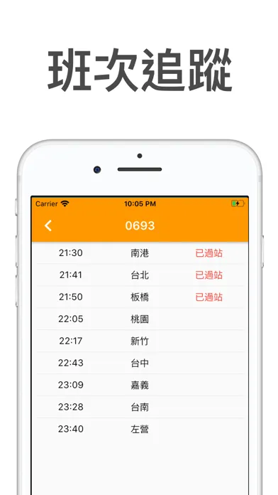Ảnh chụp màn hình của 高鐵時刻表 - 高鐵列車時刻查詢