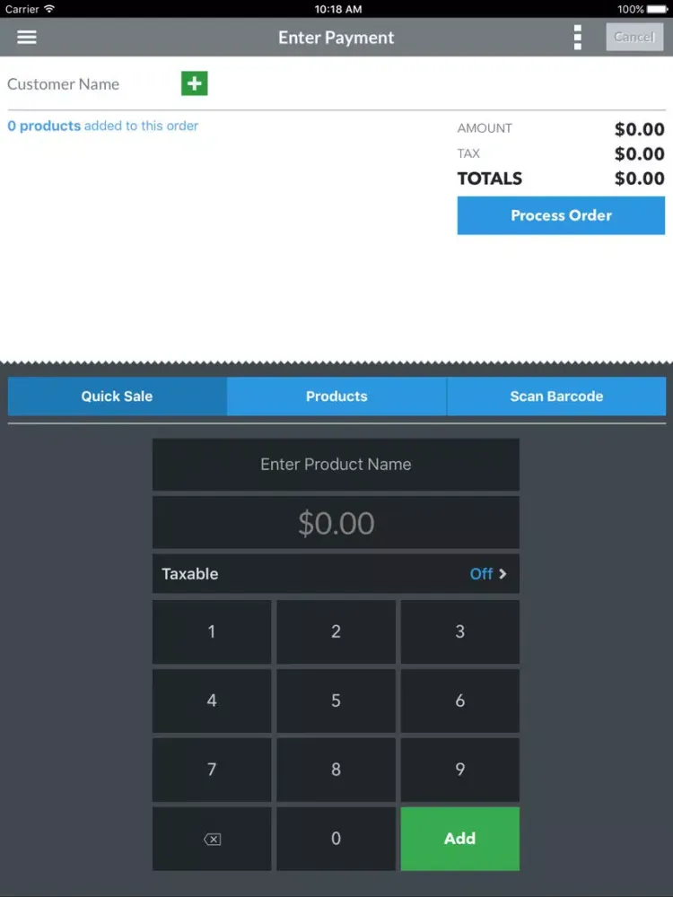 Tangkapan layar CPAY Mobile iPad