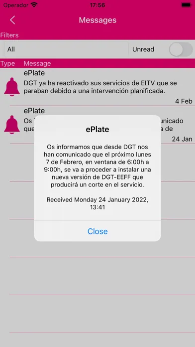 ภาพหน้าจอของ T-Notifica