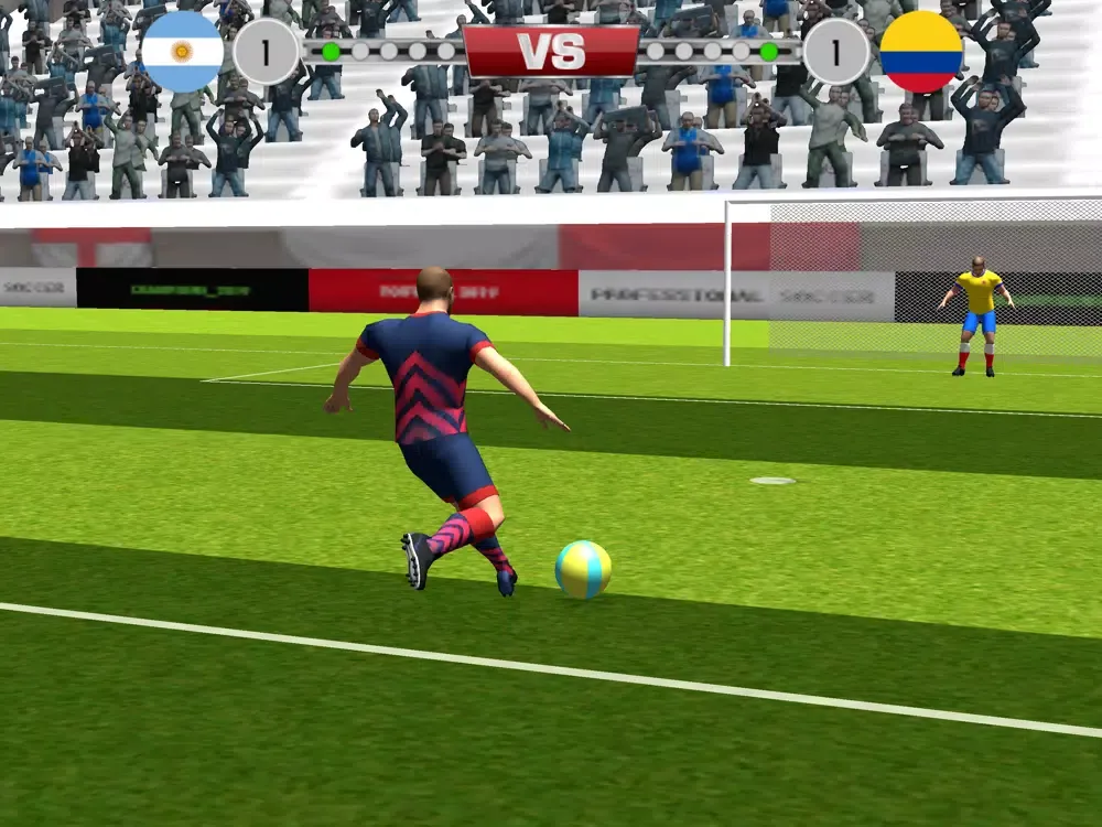 Tangkapan layar World Soccer League Stars iPad 