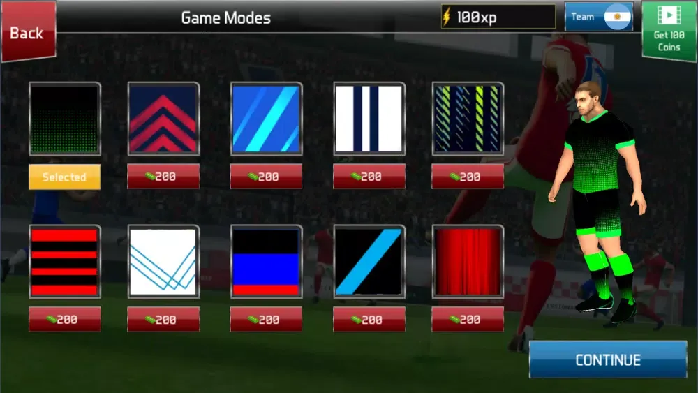 Tangkapan layar World Soccer League Stars