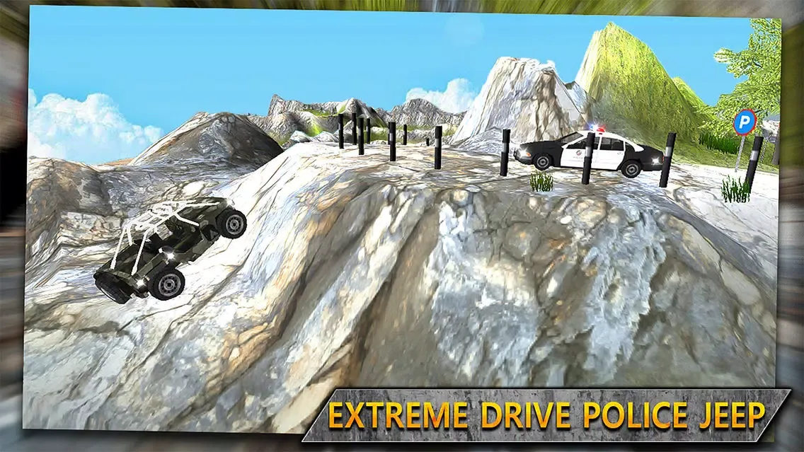 Screenshot di 4x4 Offroad Police Car Parking Chase 3D Simulator