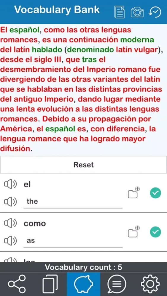 Capturas de tela do Spanish 365
