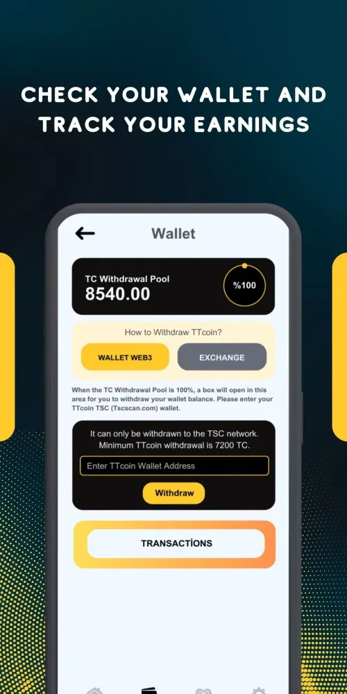 Screenshot di TTcoin Network