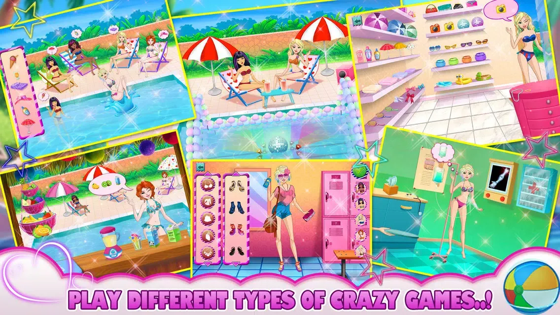 تصاویر Amazing Princess Pool Party : Girls Crazy Party