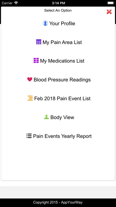 Скриншоты Pain Tracker