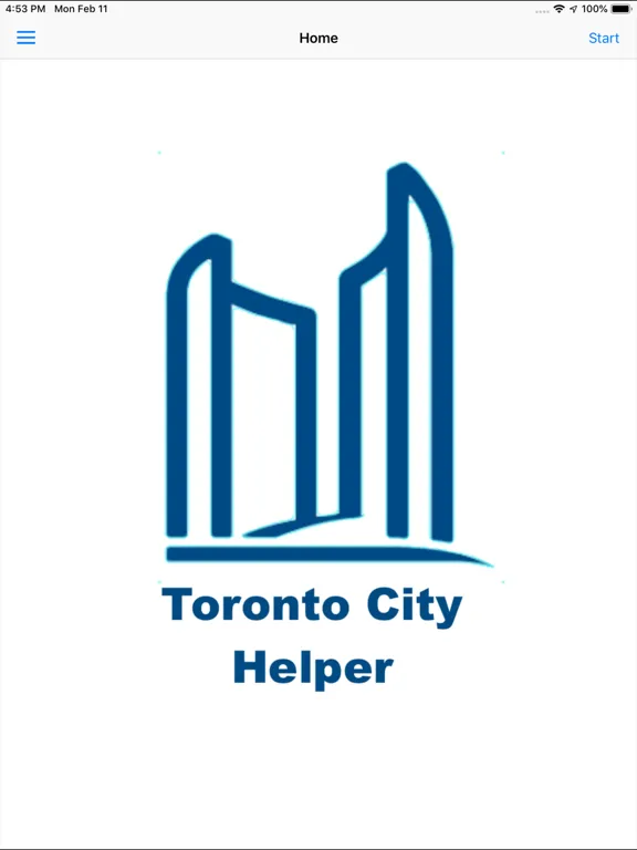 Ảnh chụp màn hình của Toronto City Helper App iPad 
