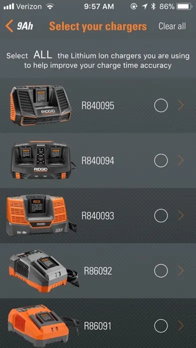 Tangkapan skrin RIDGID OCTANE Battery