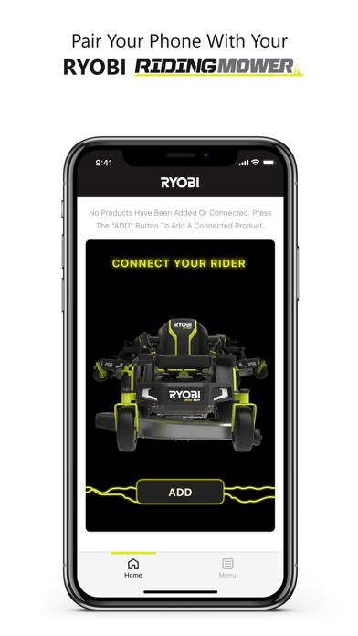 RYOBI™ Riding Mower 스크린샷