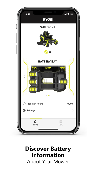 RYOBI™ Riding Mower 스크린샷