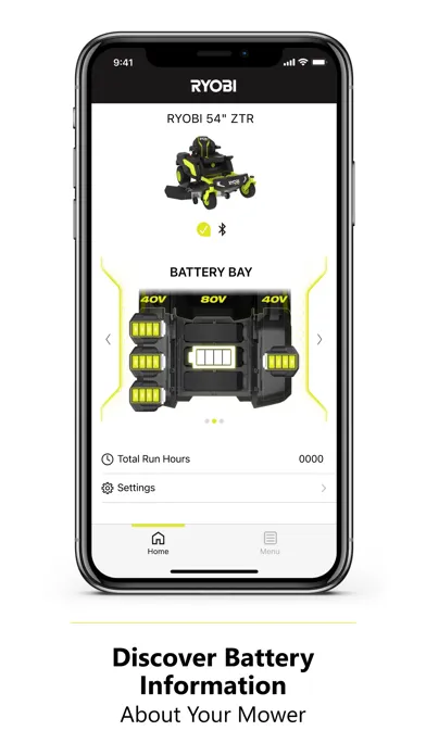RYOBI™ Riding Mower 스크린샷
