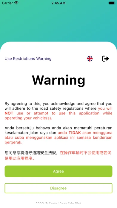 Ảnh chụp màn hình của TTK Driver App