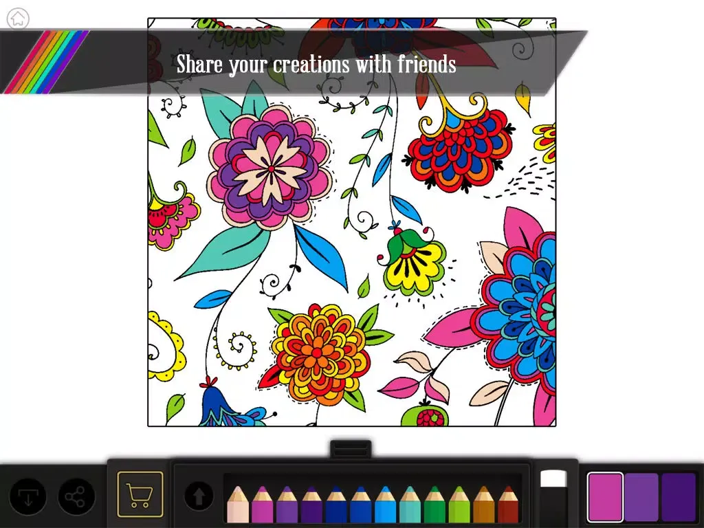 Zrzuty ekranu Enchanted Secret Garden-A Free Coloring book iPad 