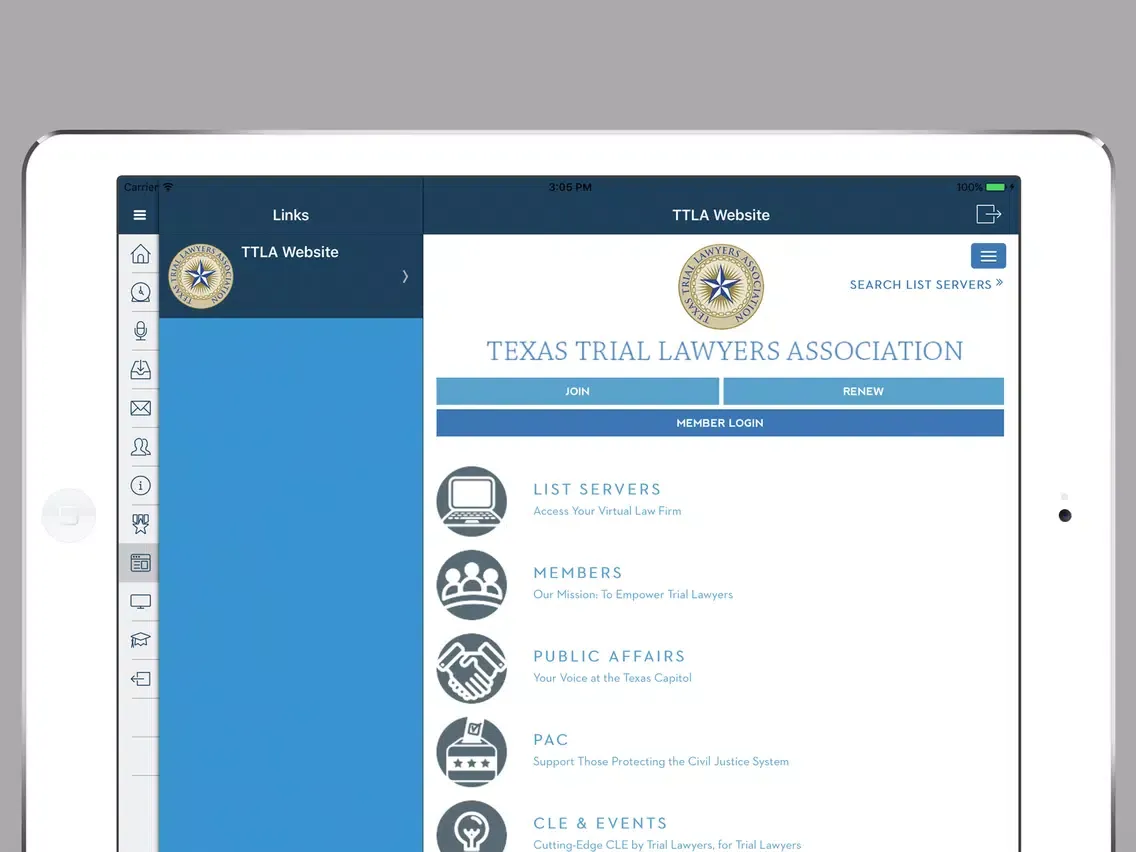 TTLA Events - TX Trial Lawyers iPad  سکرین شاٹس