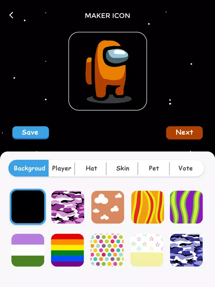 Fan-Art Maker for Among Us iPad  Screenshots