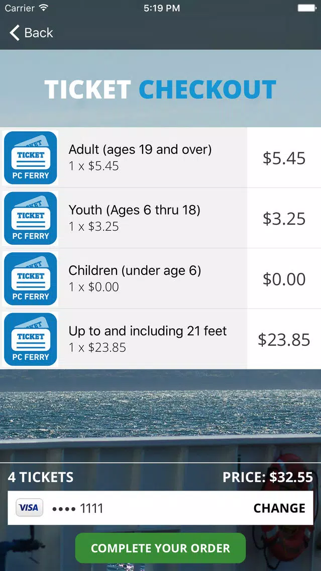 Pierce County Ferry Tickets स्क्रीनशॉट