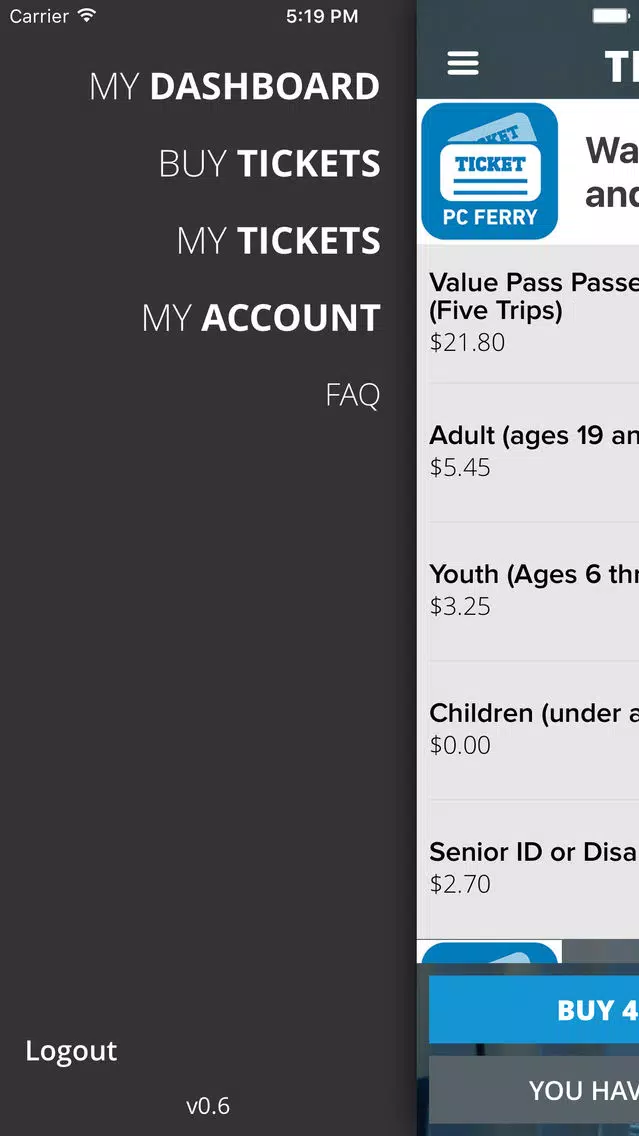 Pierce County Ferry Tickets स्क्रीनशॉट