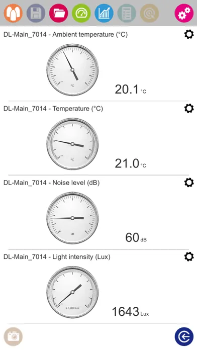 Zrzuty ekranu Bluetooth Data Logger