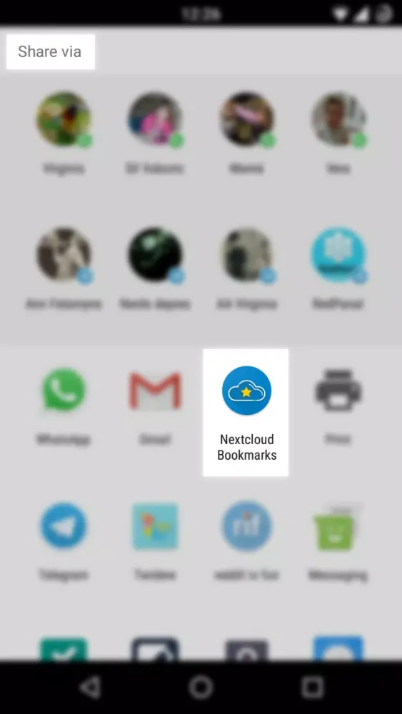 Save to Nextcloud Bookmarks应用截图
