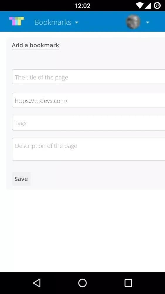 Save to Nextcloud Bookmarks应用截图