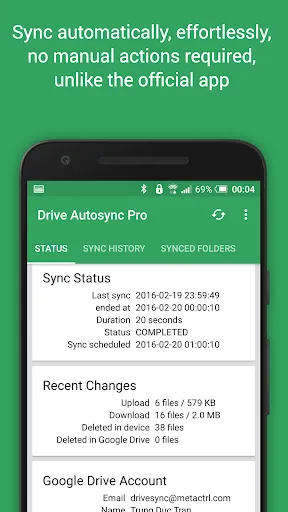 Autosync for Google Drive 스크린샷