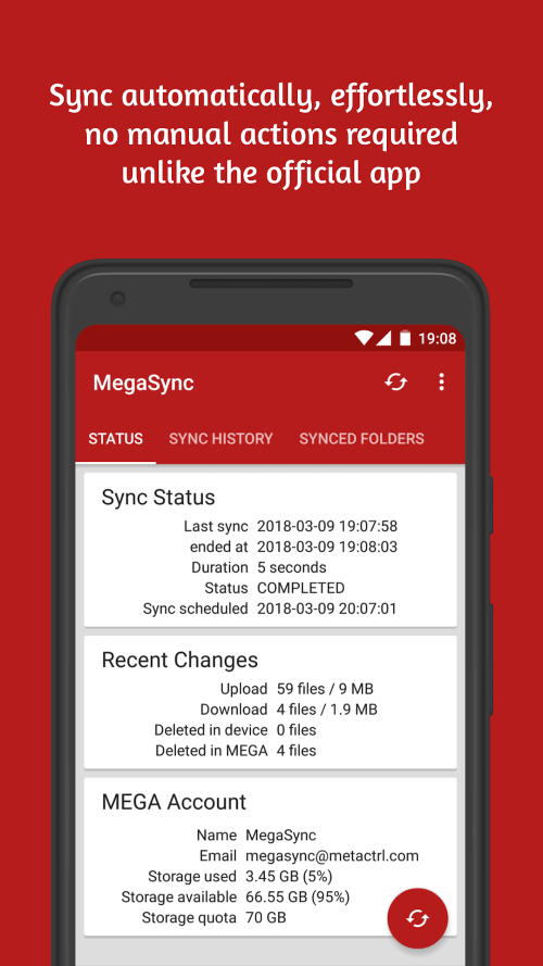 Autosync for MEGA - MegaSync-screenshot-2