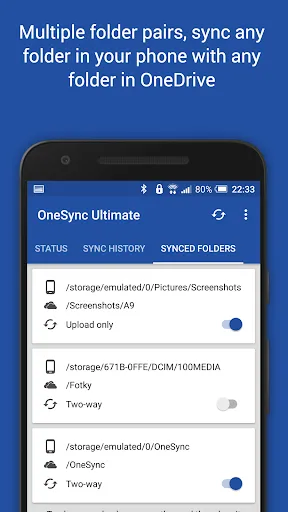 Capturas de tela do OneSync: Autosync for OneDrive
