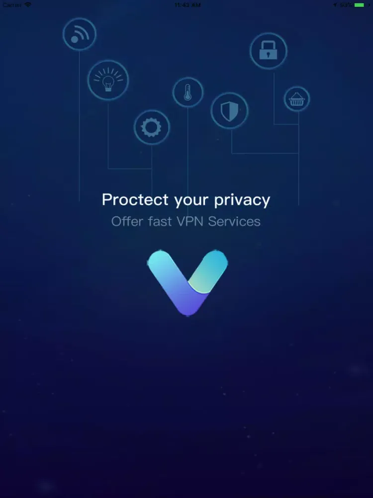 Zrzuty ekranu VPN Blue-Hotspot Unlimited VPN iPad 