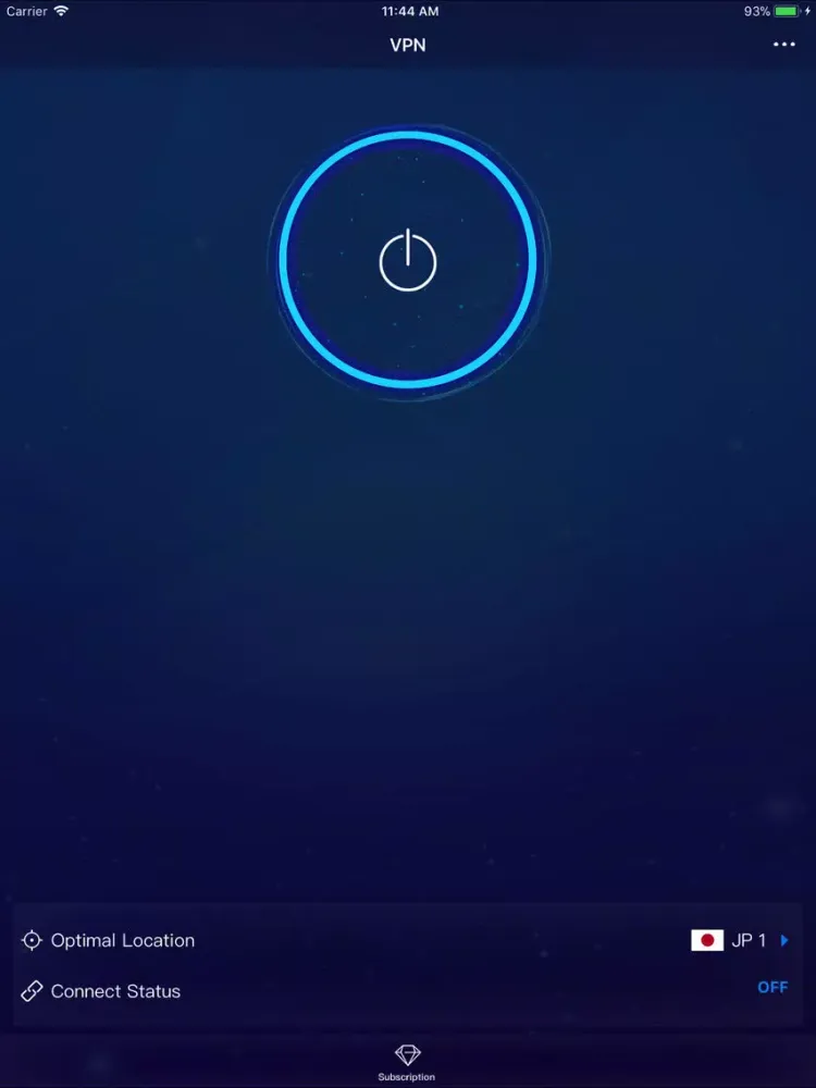 Zrzuty ekranu VPN Blue-Hotspot Unlimited VPN iPad 