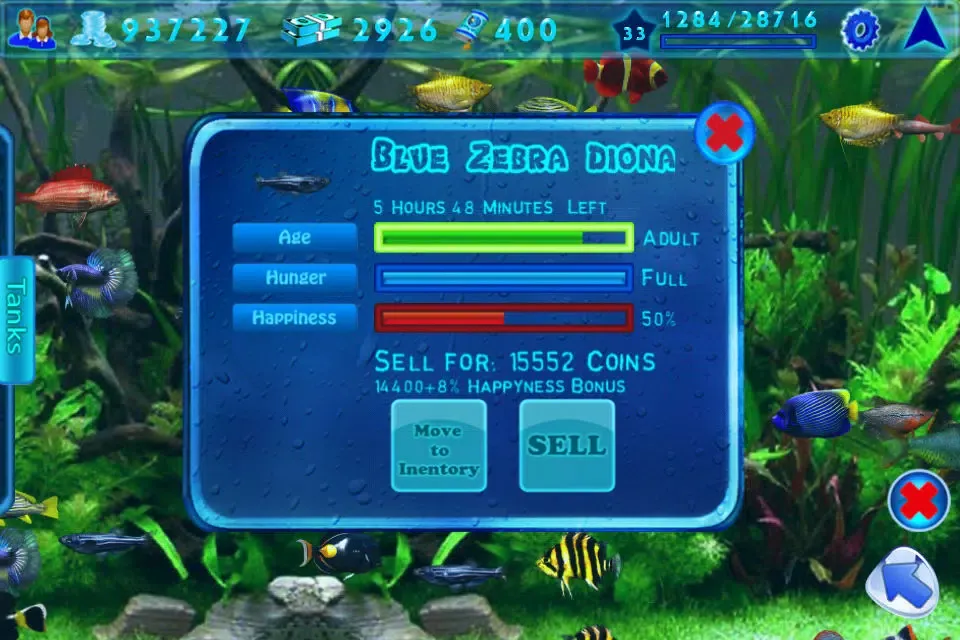 Captures d'écran de Fish Aquarium