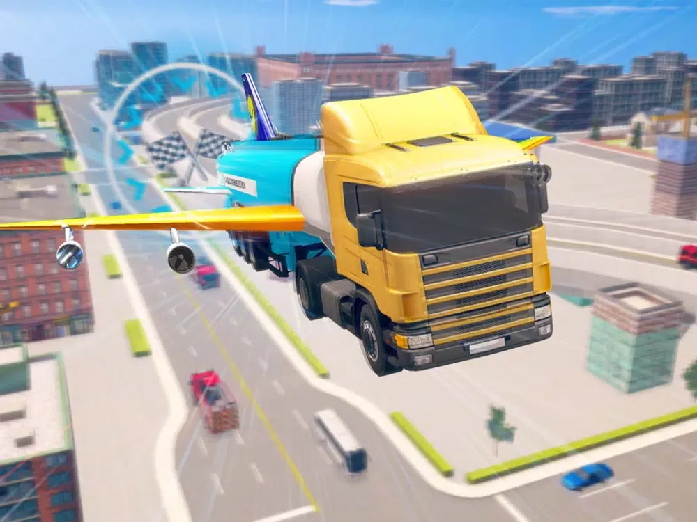 Capturas de tela do Futuristic Flying Truck Games iPad 
