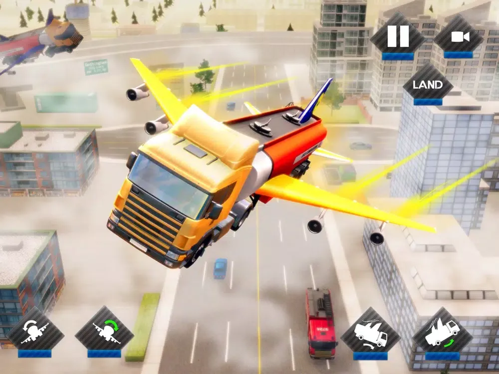 Capturas de tela do Futuristic Flying Truck Games iPad 