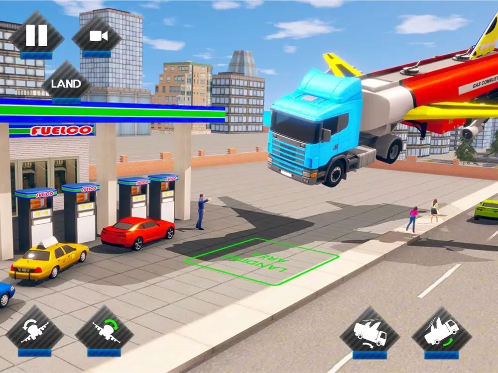 Capturas de tela do Futuristic Flying Truck Games iPad 